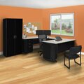 Fusion U Shaped Desk, 96 D, 66 W, 29 H, Maple, Wood|Metal MUD663042PL